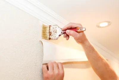 Pose de papier peint à Maslives — revêtements muraux et toiles de verre